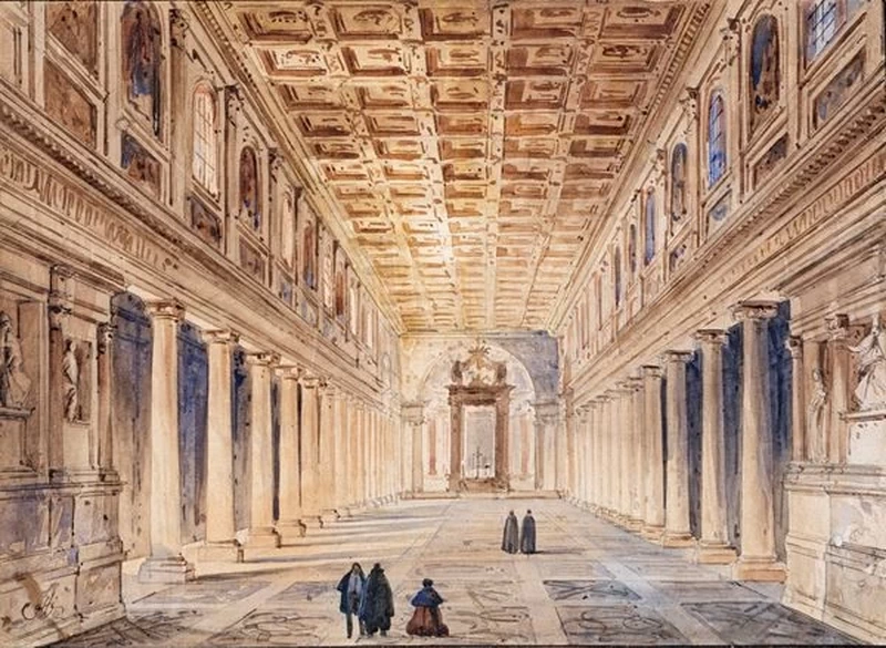 Veduta dell'interno della Basilica di Santa Maria Maggiore